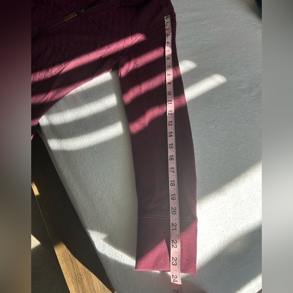 L.L. Bean Quilted Full-Zip Sweater - Deep Purple - Picture 10 of 12